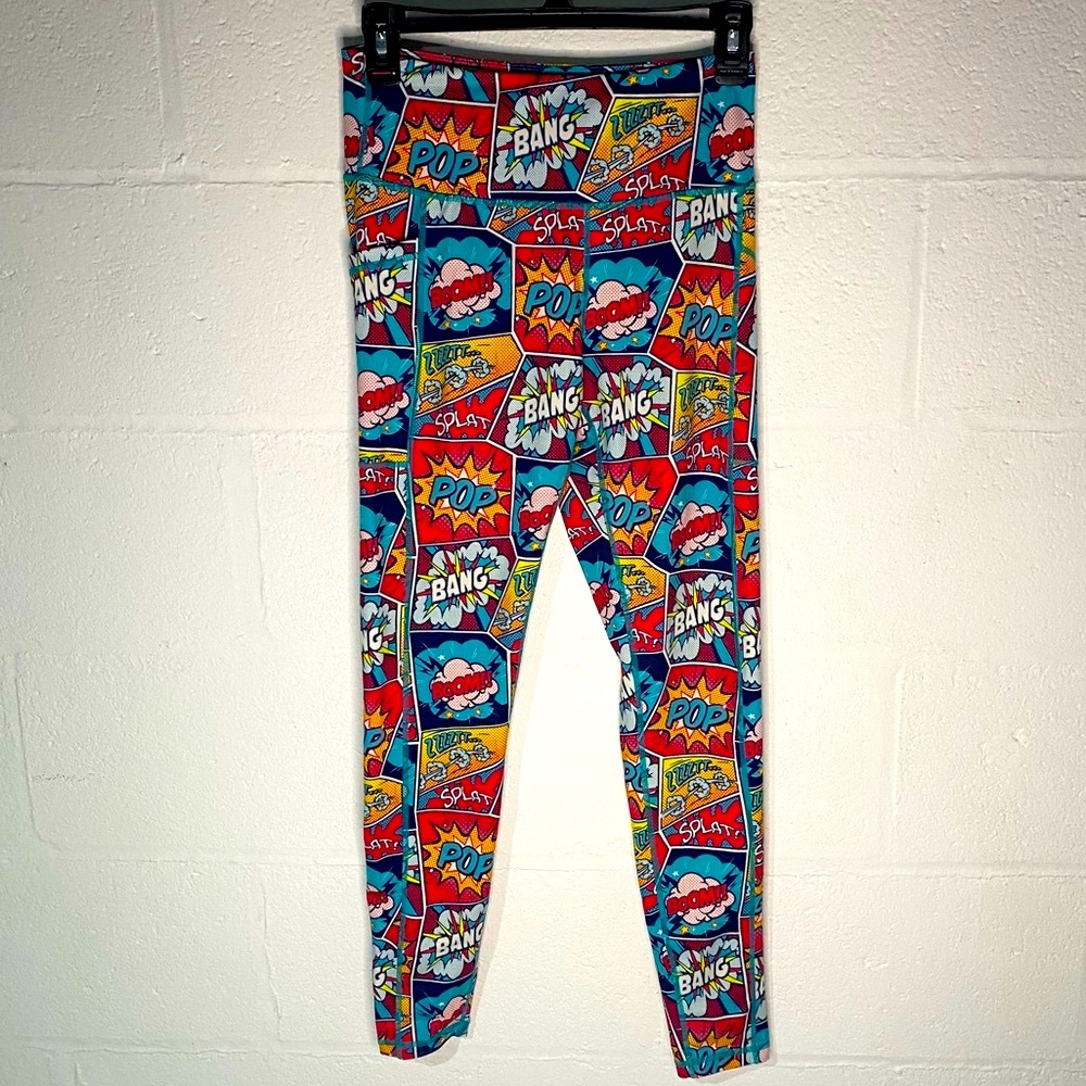 CVG Constantly Varied Gear Knock Out Legging Size Small Comic Book Athletic Yoga